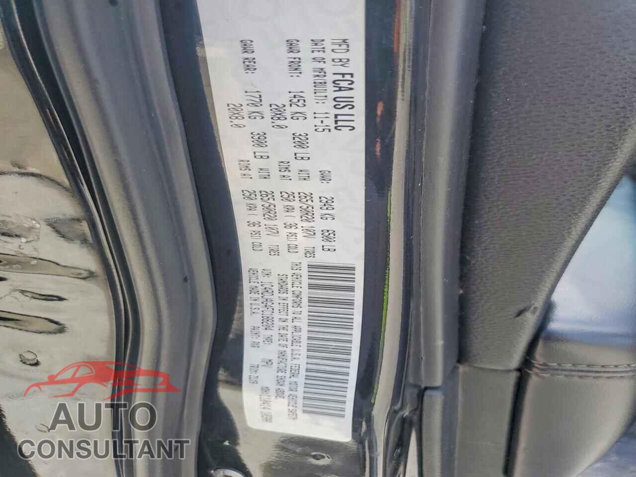 DODGE DURANGO 2015 - 1C4RDJAG4FC188204