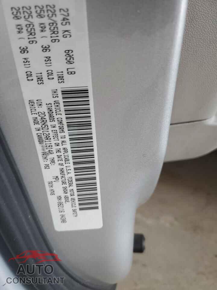 DODGE CARAVAN 2010 - 2D4RN5D12AR119140