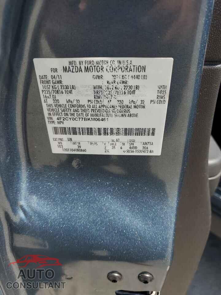 MAZDA TRIBUTE 2011 - 4F2CY0C77BKM06461