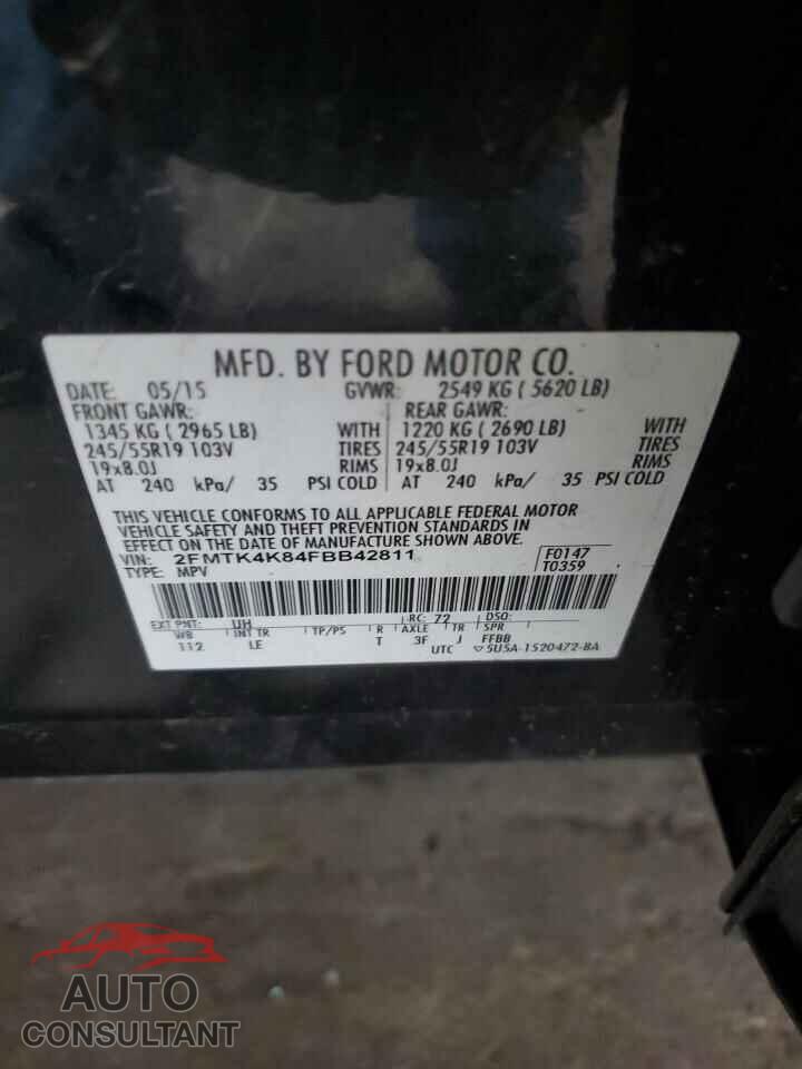 FORD EDGE 2015 - 2FMTK4K84FBB42811