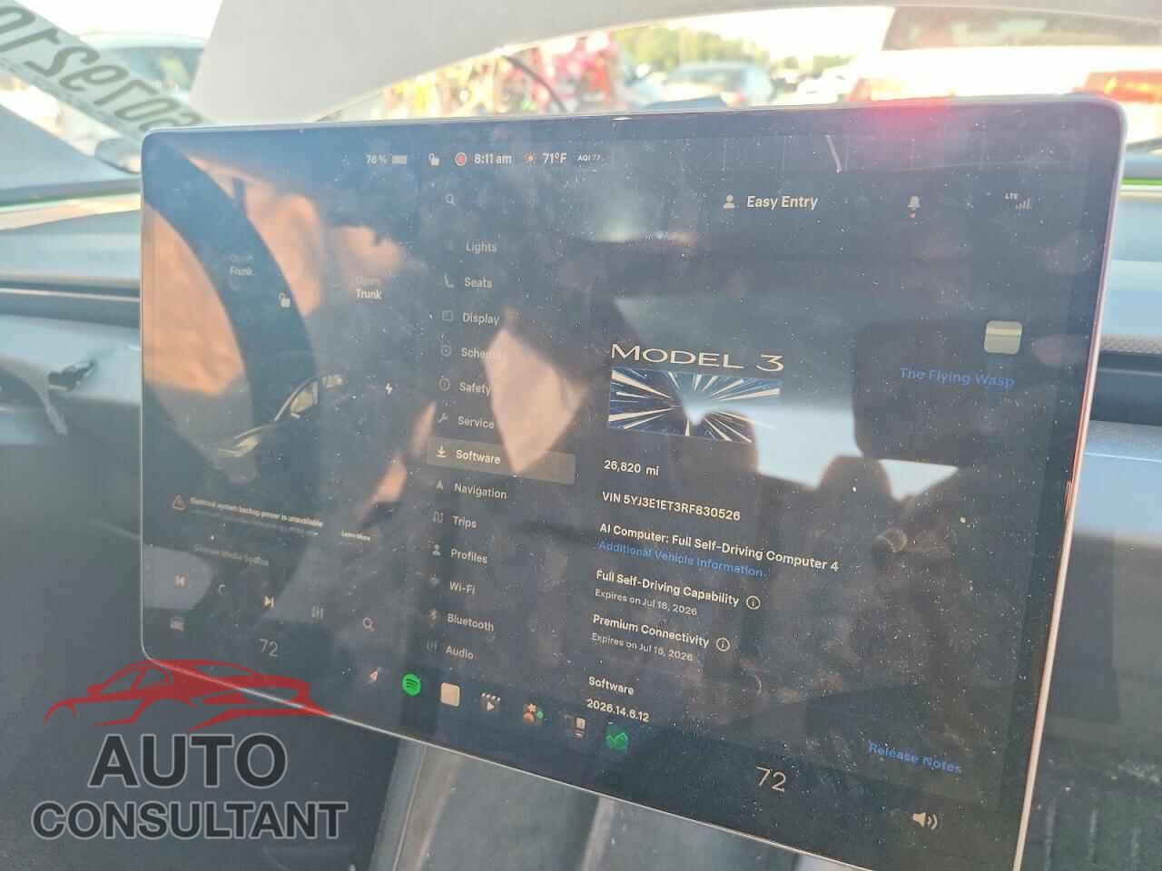 TESLA MODEL 3 2024 - 5YJ3E1ET3RF830526
