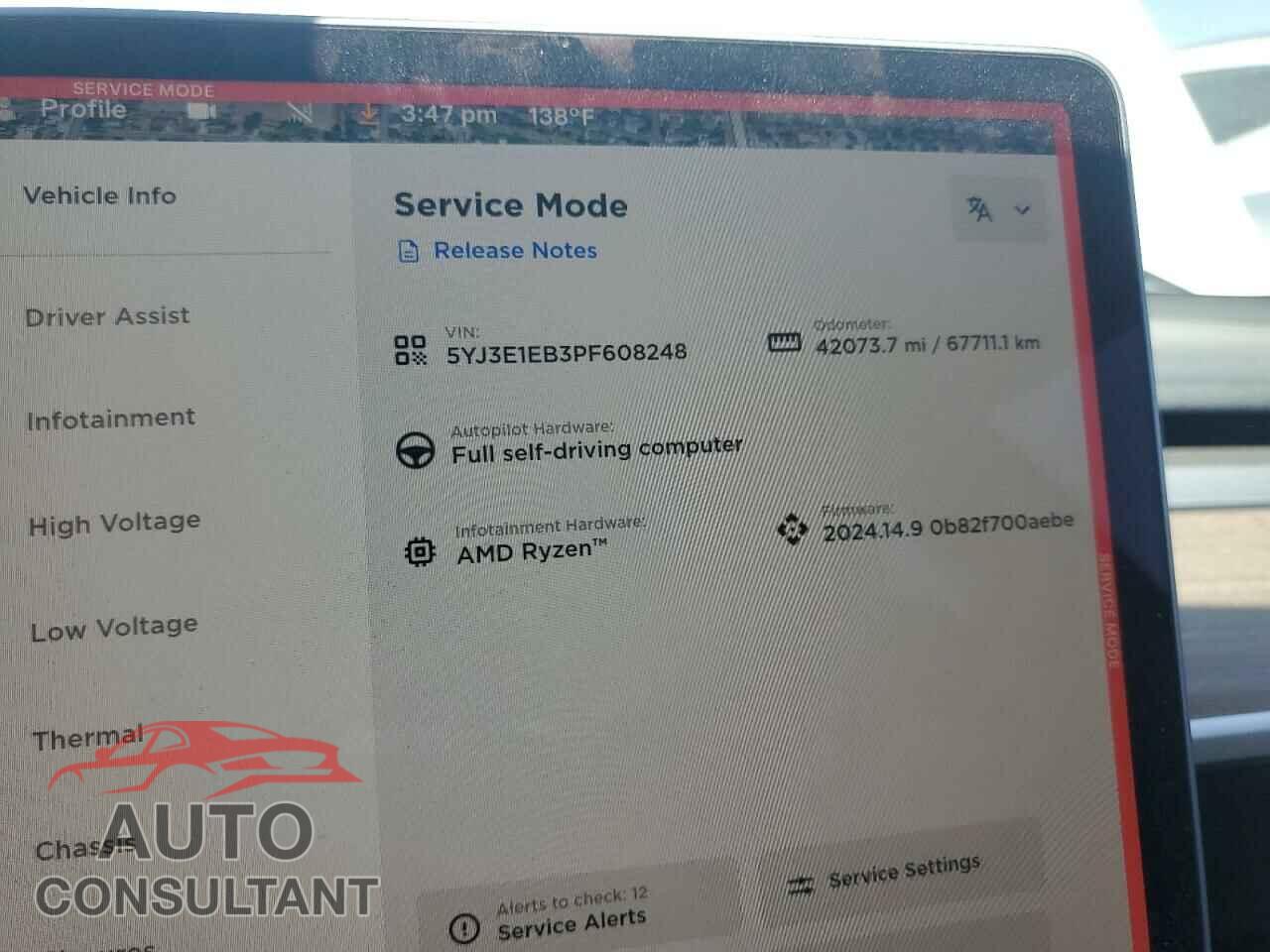 TESLA MODEL 3 2023 - 5YJ3E1EB3PF608248