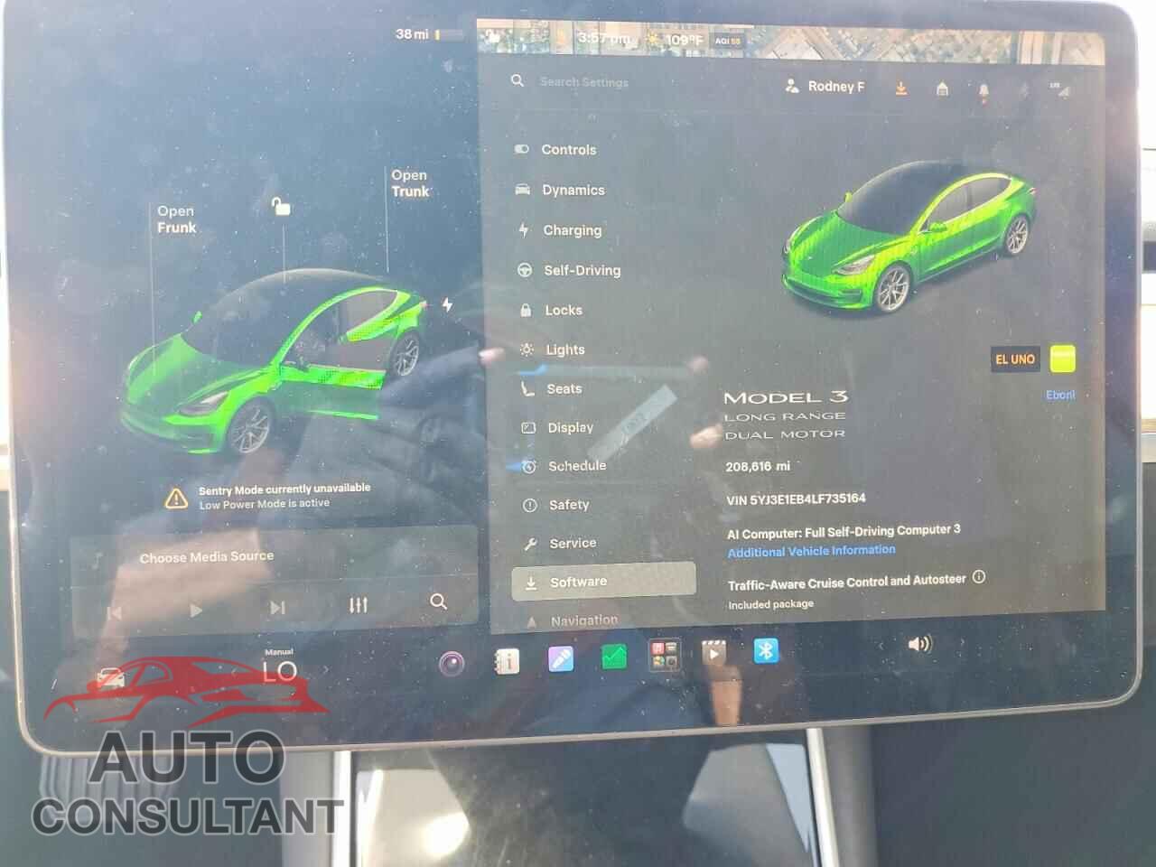 TESLA MODEL 3 2020 - 5YJ3E1EB4LF735164