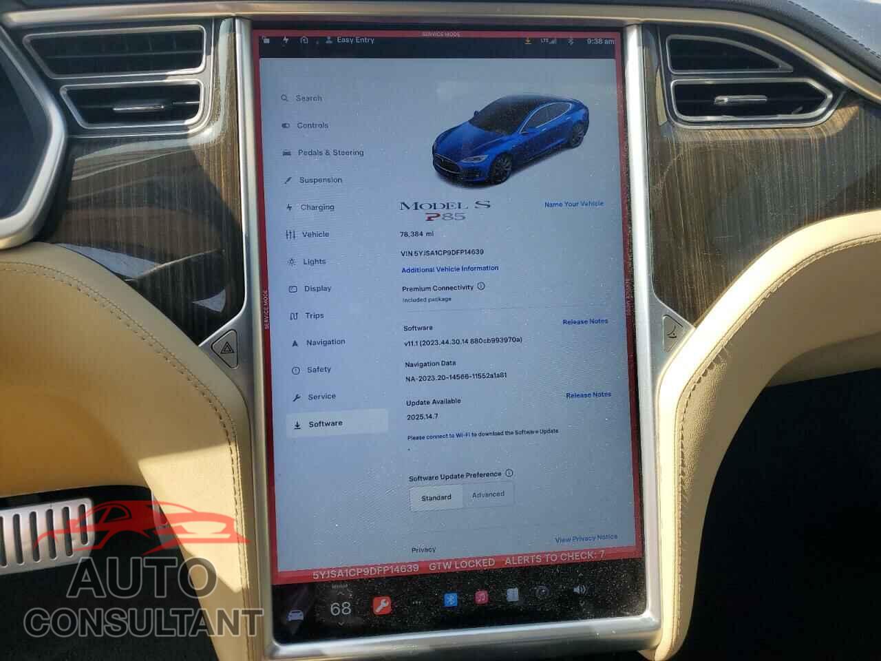 TESLA MODEL S 2013 - 5YJSA1CP9DFP14639