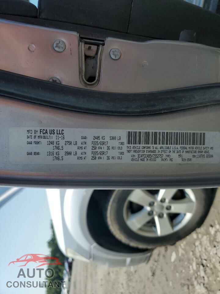 DODGE JOURNEY 2017 - 3C4PDCAB5HT552757