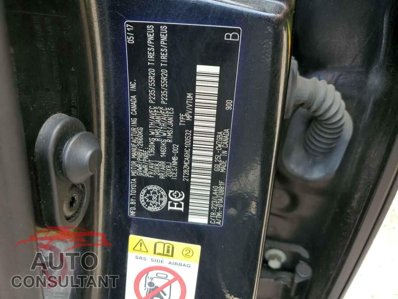 LEXUS RX350 2017 - 2T2BZMCA6HC100532