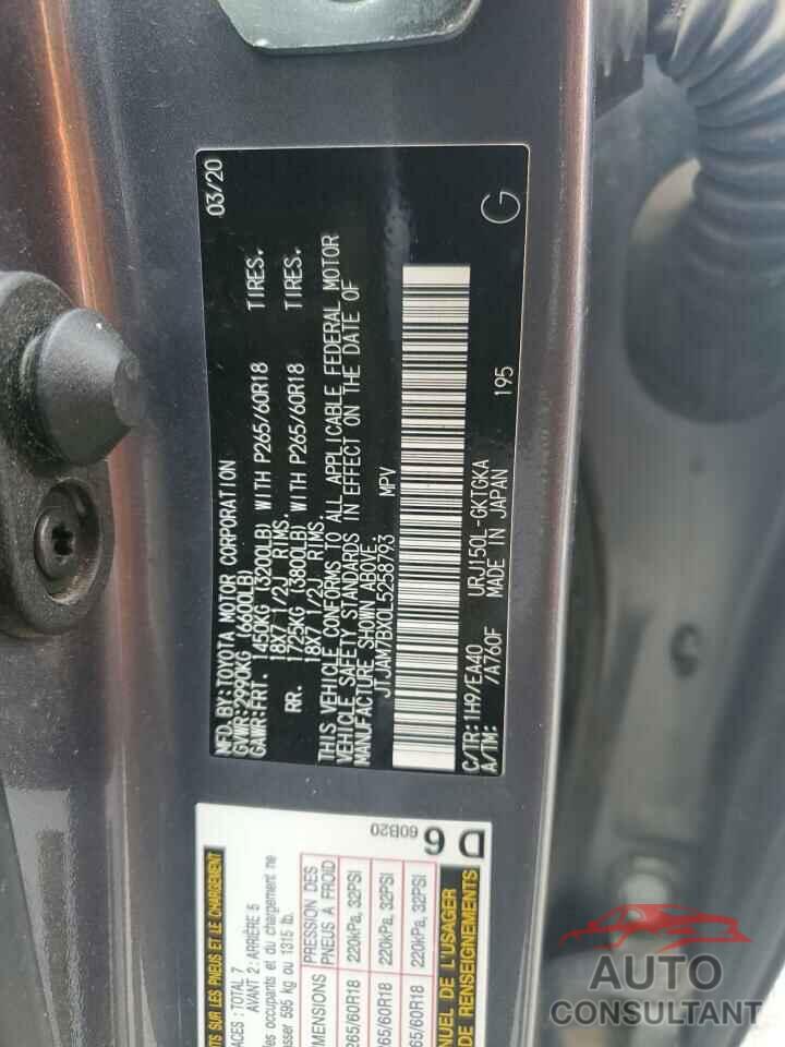 LEXUS GX 2020 - JTJAM7BX0L5258793