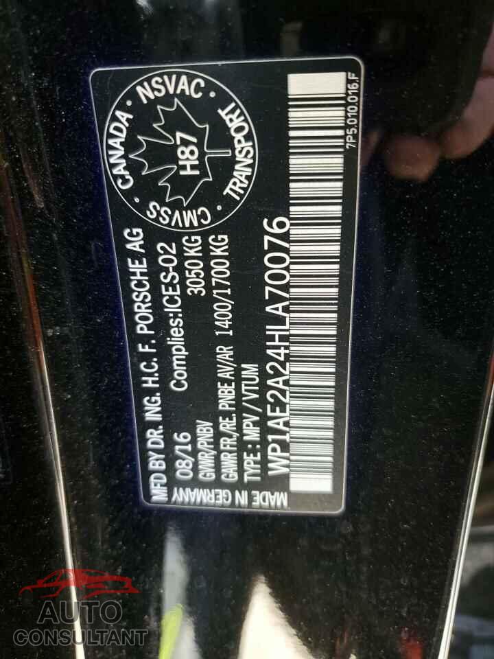 PORSCHE CAYENNE 2017 - WP1AE2A24HLA70076