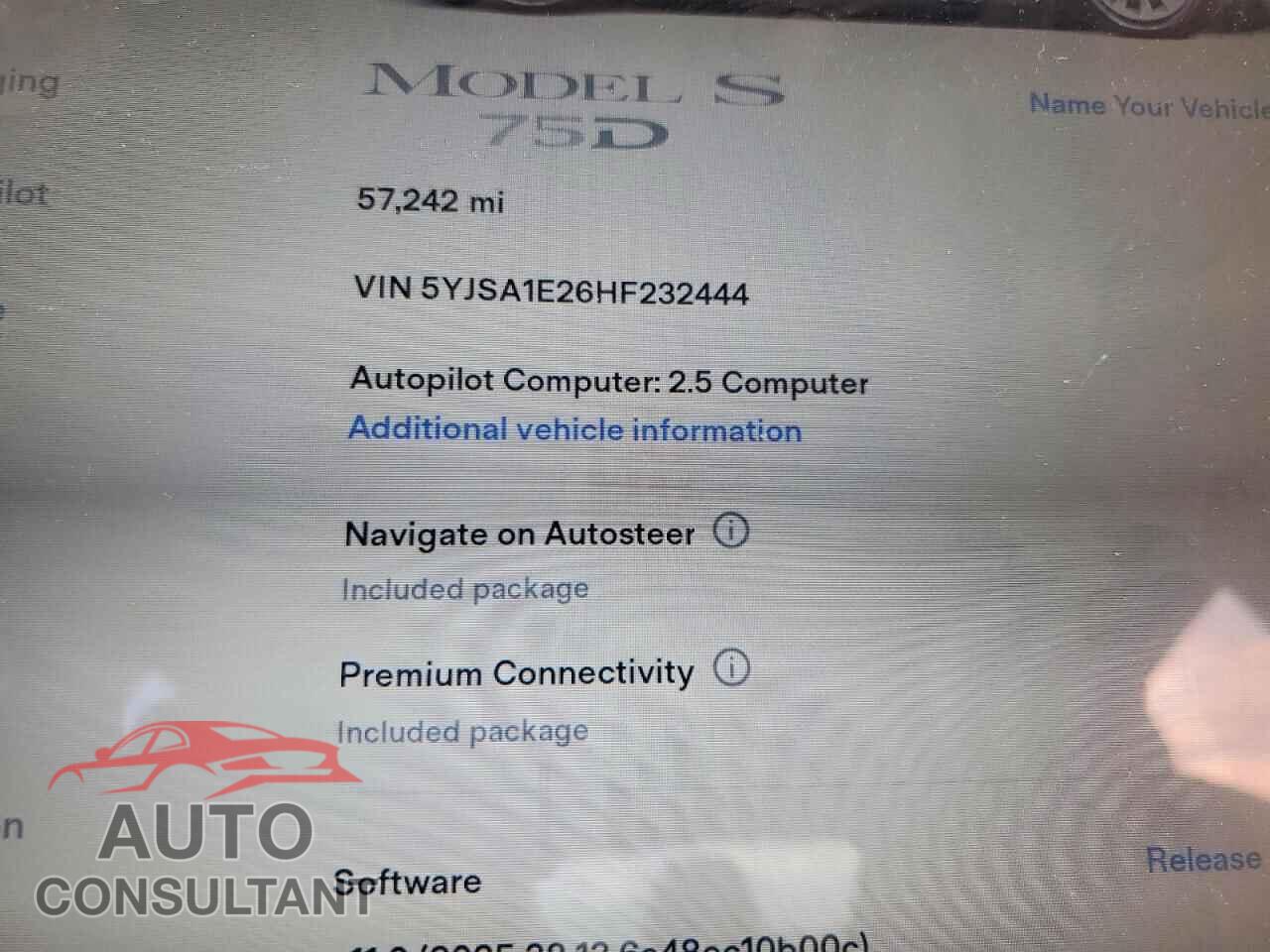 TESLA MODEL S 2017 - 5YJSA1E26HF232444