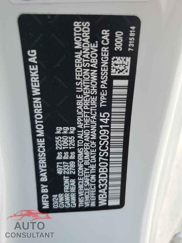 BMW 4 SERIES 2025 - WBA33DB07SCS09145
