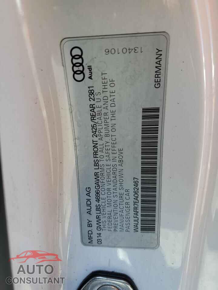 AUDI A5 2014 - WAULFAFR7EA062467