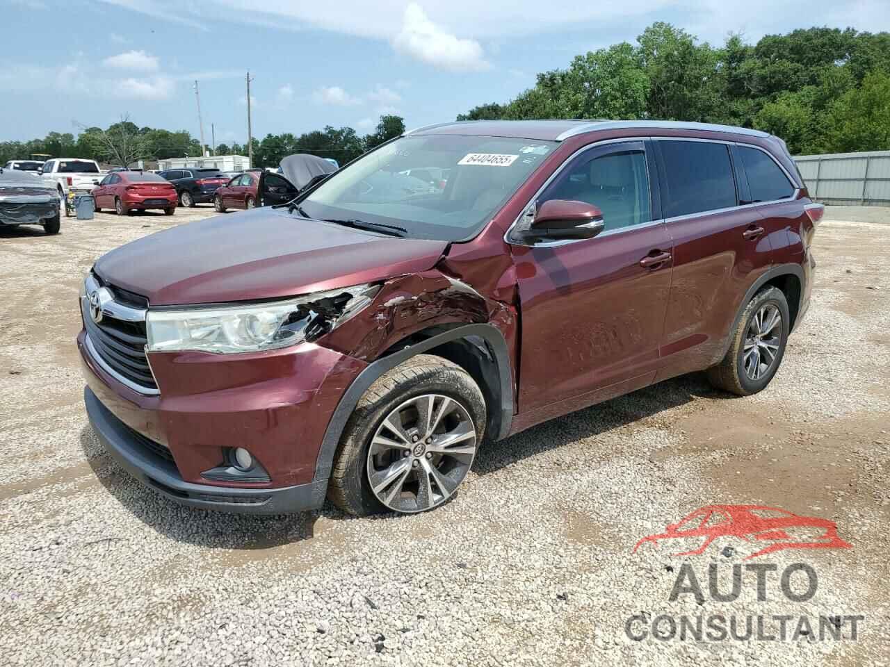 TOYOTA HIGHLANDER 2016 - 5TDKKRFH3GS186189