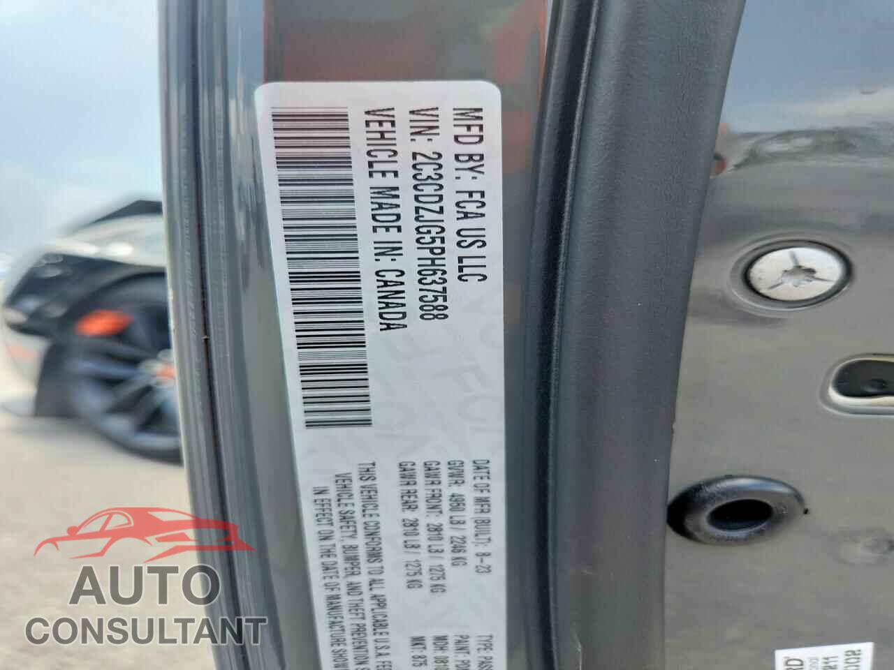 DODGE CHALLENGER 2023 - 2C3CDZJG5PH637588