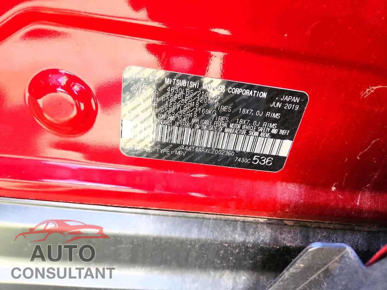 MITSUBISHI ECLIPSE 2020 - JA4AT4AAXLZ002360