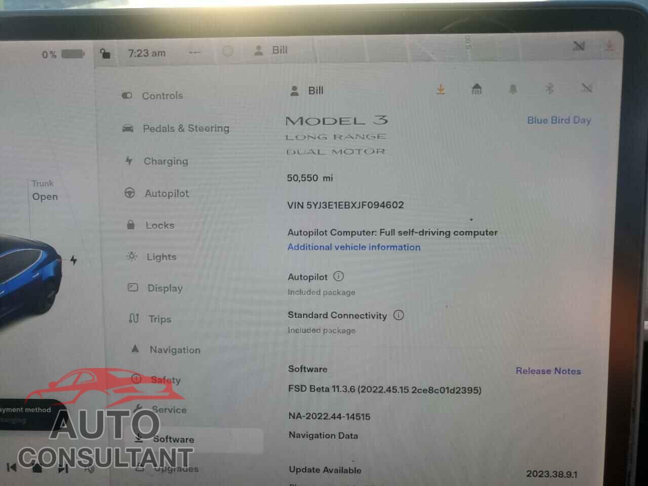 TESLA MODEL 3 2018 - 5YJ3E1EBXJF094602