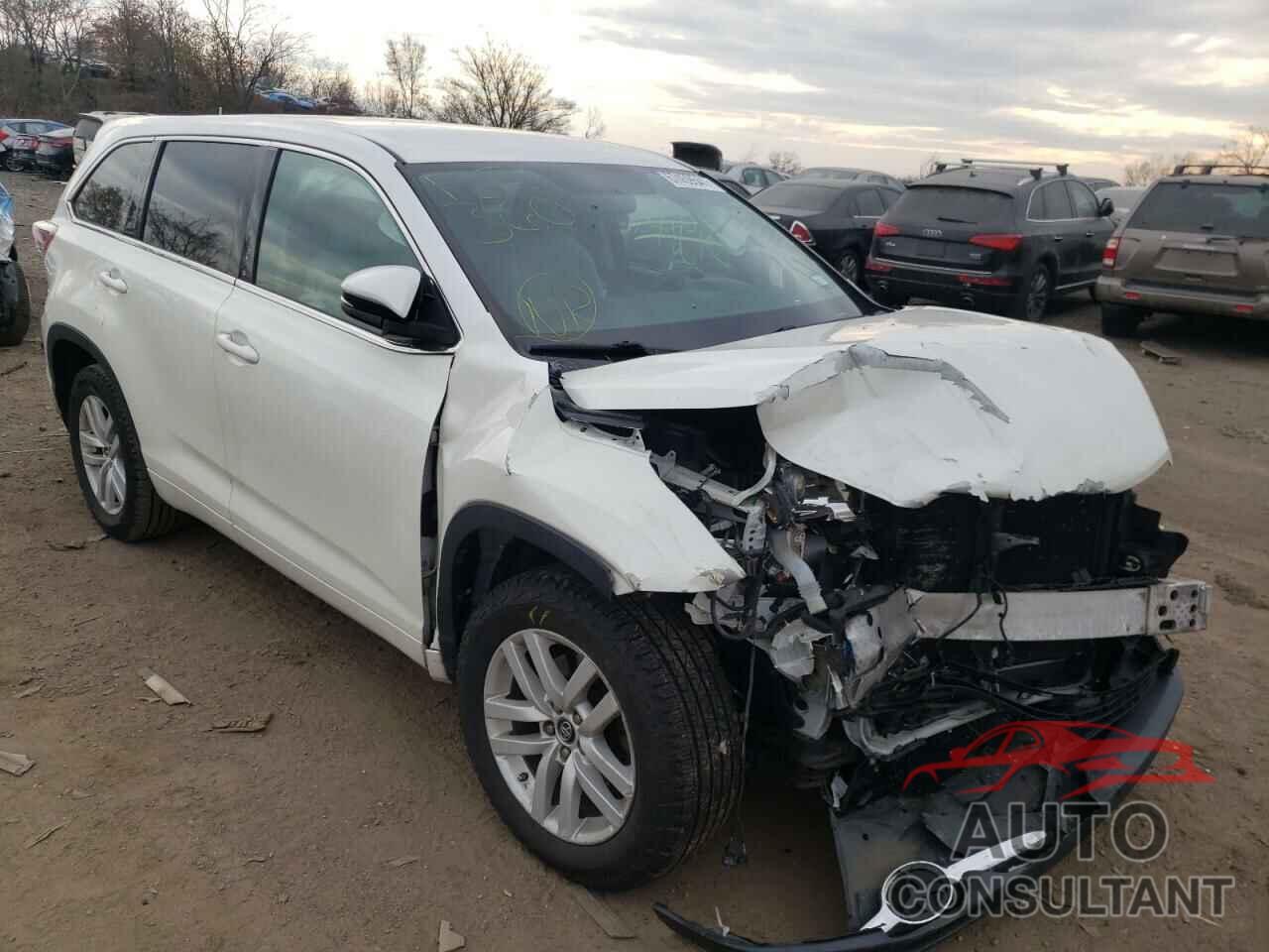 TOYOTA HIGHLANDER 2016 - 5TDZARFH1GS022389