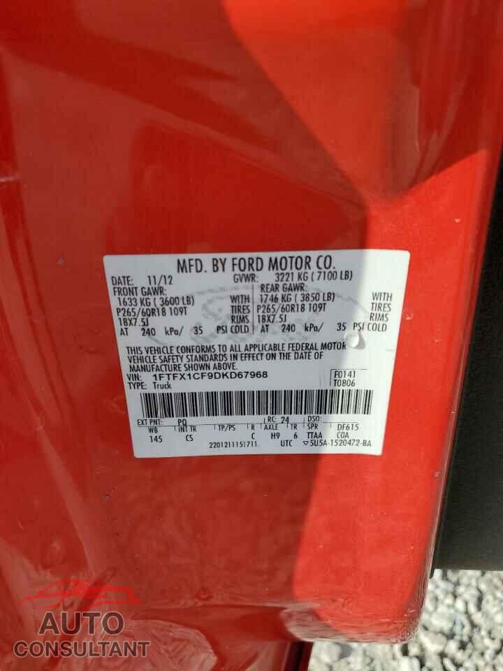 FORD F-150 2013 - 1FTFX1CF9DKD67968