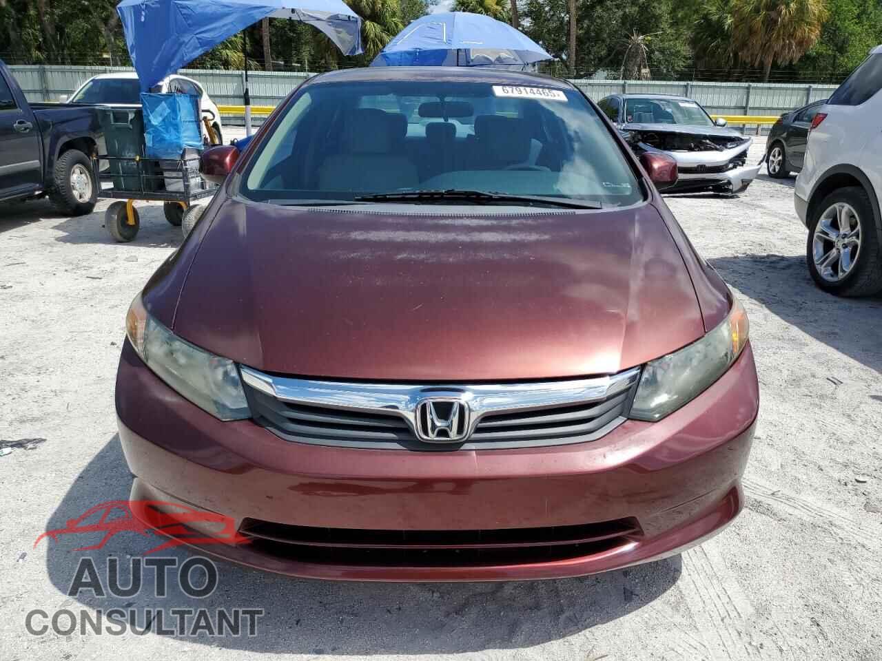HONDA CIVIC 2012 - 19XFB2F58CE043791