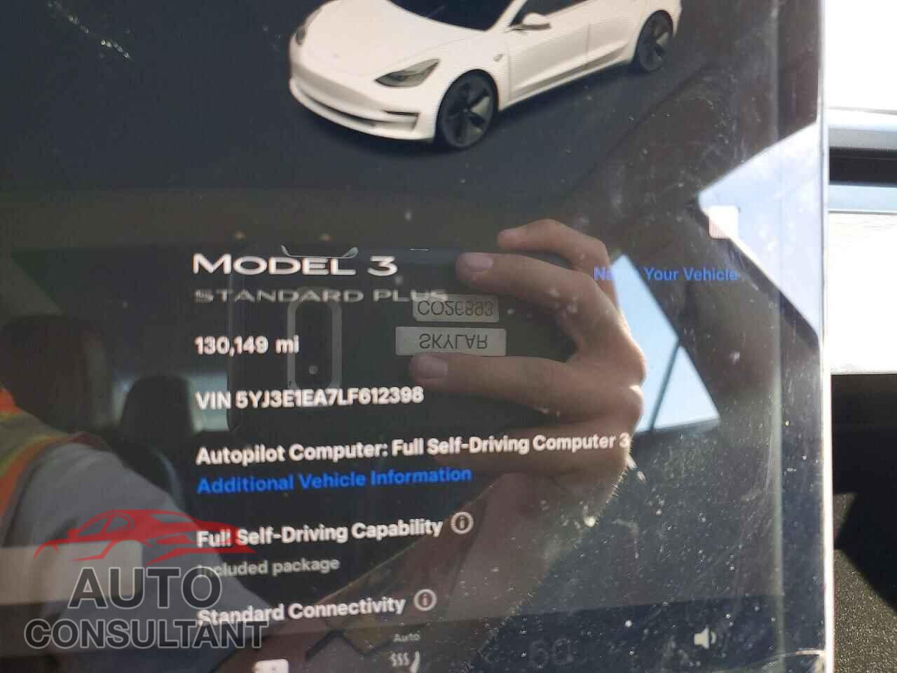 TESLA MODEL 3 2020 - 5YJ3E1EA7LF612398