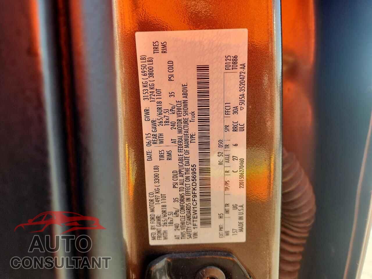 FORD F150 2015 - 1FTEW1CF9FKD56955