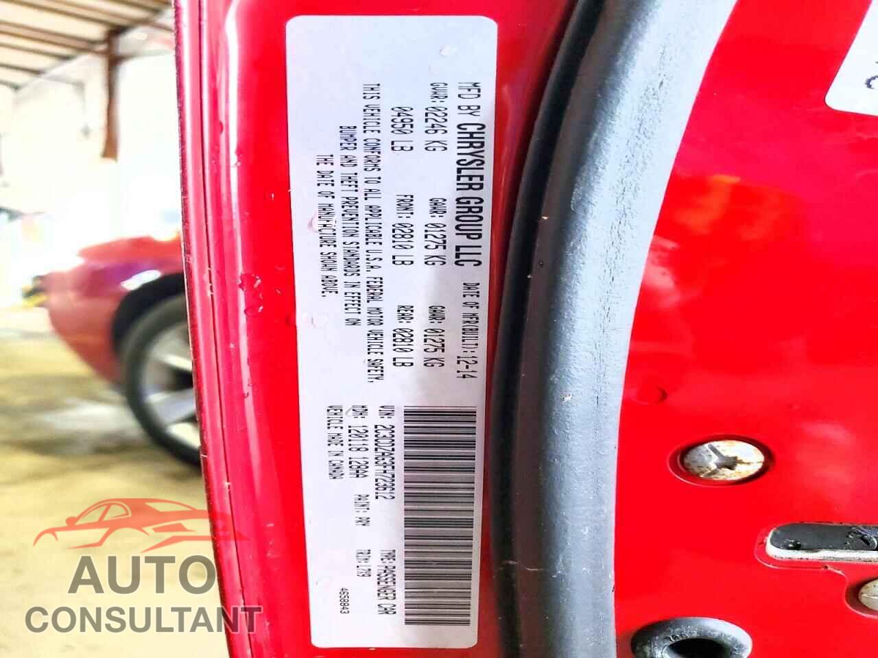 DODGE CHALLENGER 2015 - 2C3CDZAG3FH723612