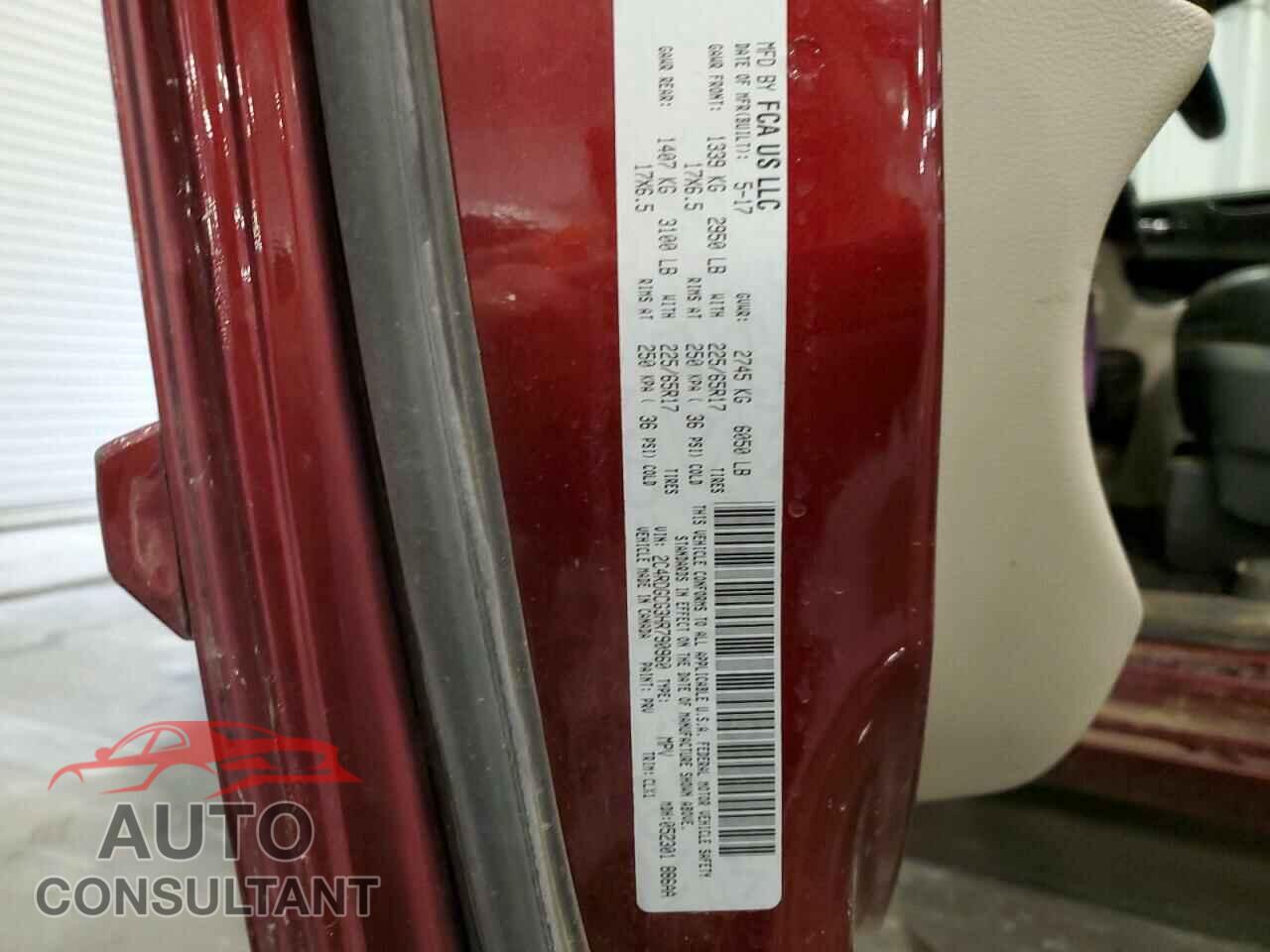 DODGE CARAVAN 2017 - 2C4RDGCG3HR790960