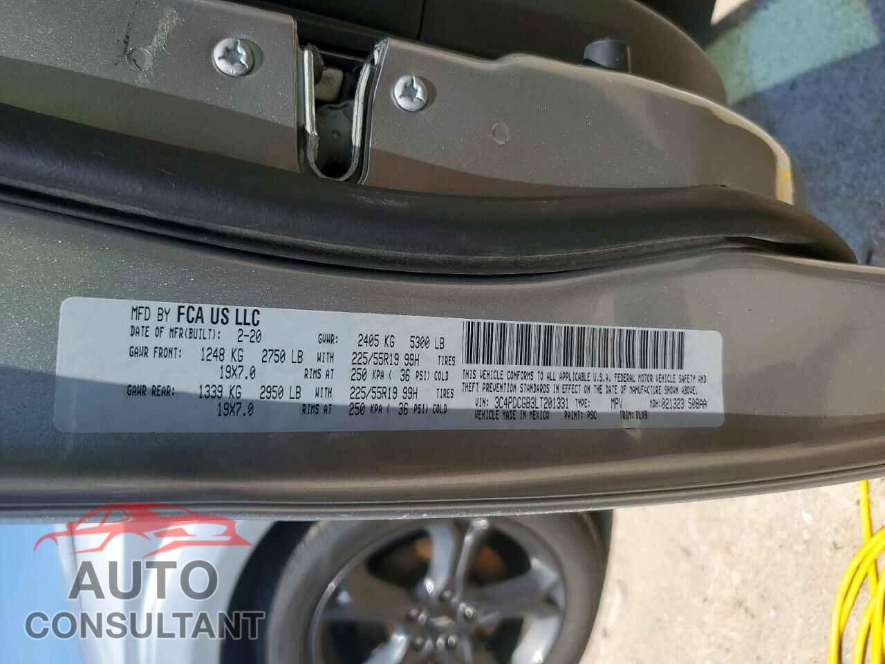 DODGE JOURNEY 2020 - 3C4PDCGB3LT201331