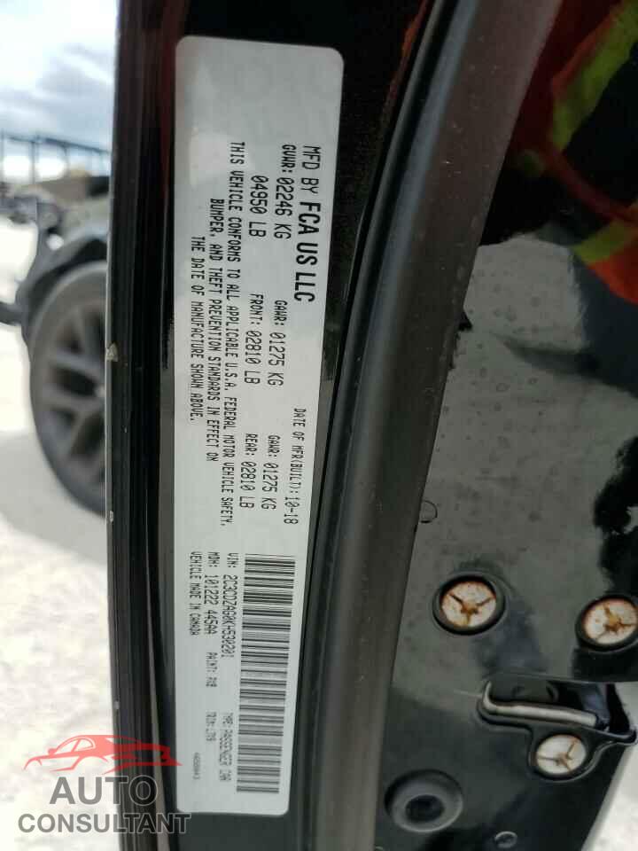 DODGE CHALLENGER 2019 - 2C3CDZAG0KH530201