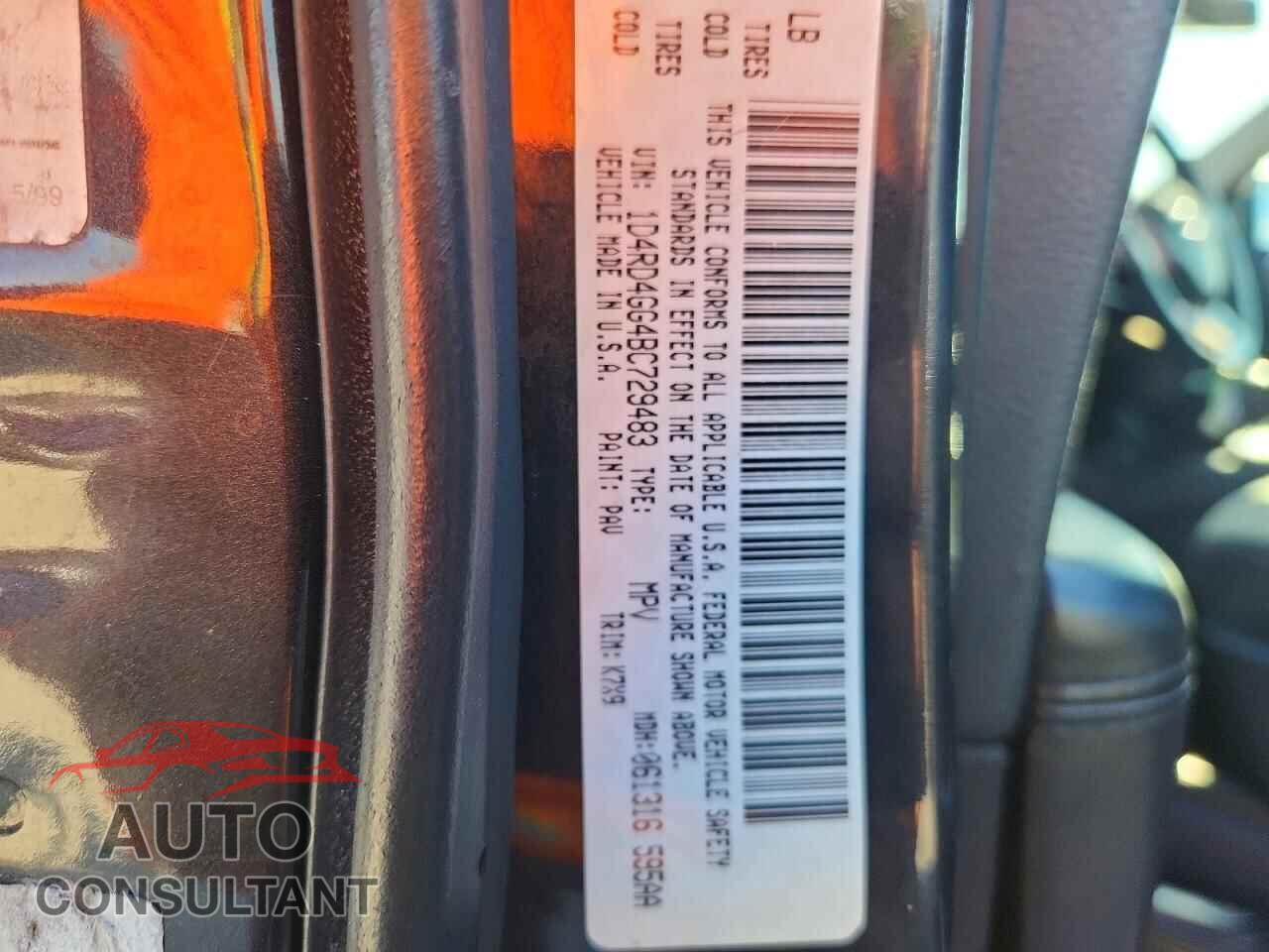 DODGE DURANGO 2011 - 1D4RD4GG4BC729483