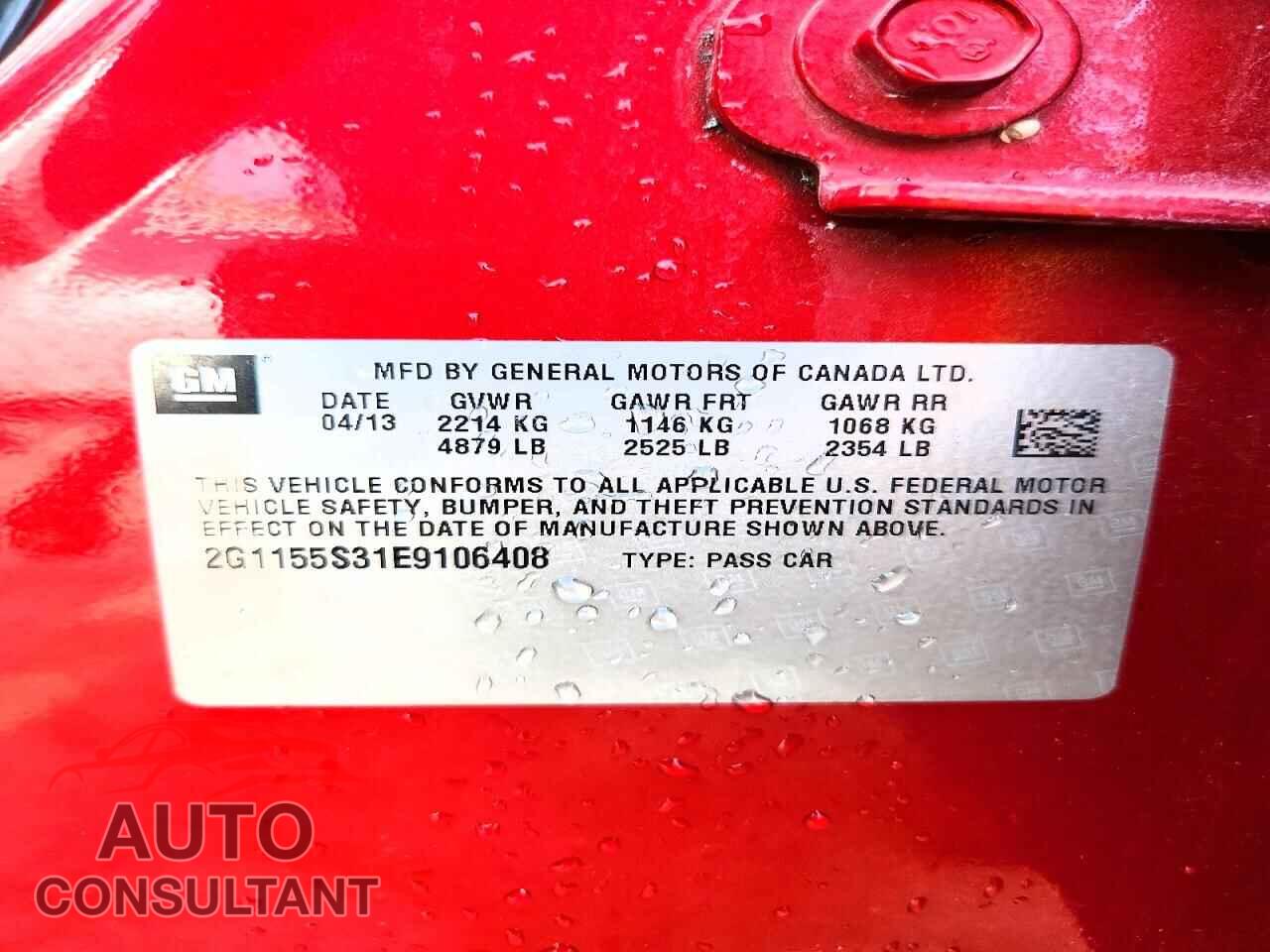 CHEVROLET IMPALA 2014 - 2G1155S31E9106408