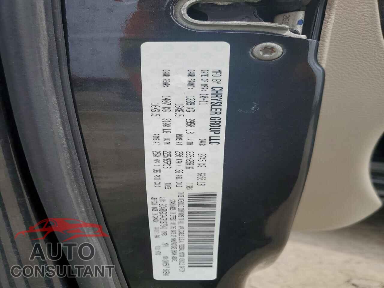 DODGE CARAVAN 2012 - 2C4RDGCG4CR167341