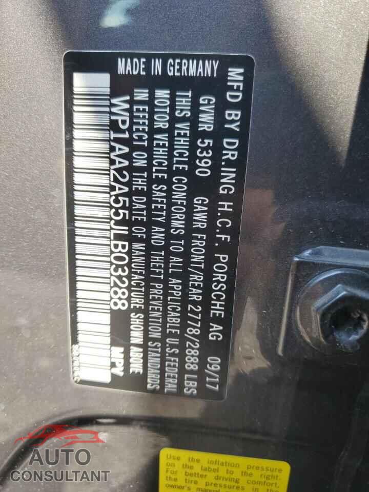 PORSCHE MACAN 2018 - WP1AA2A55JLB03288