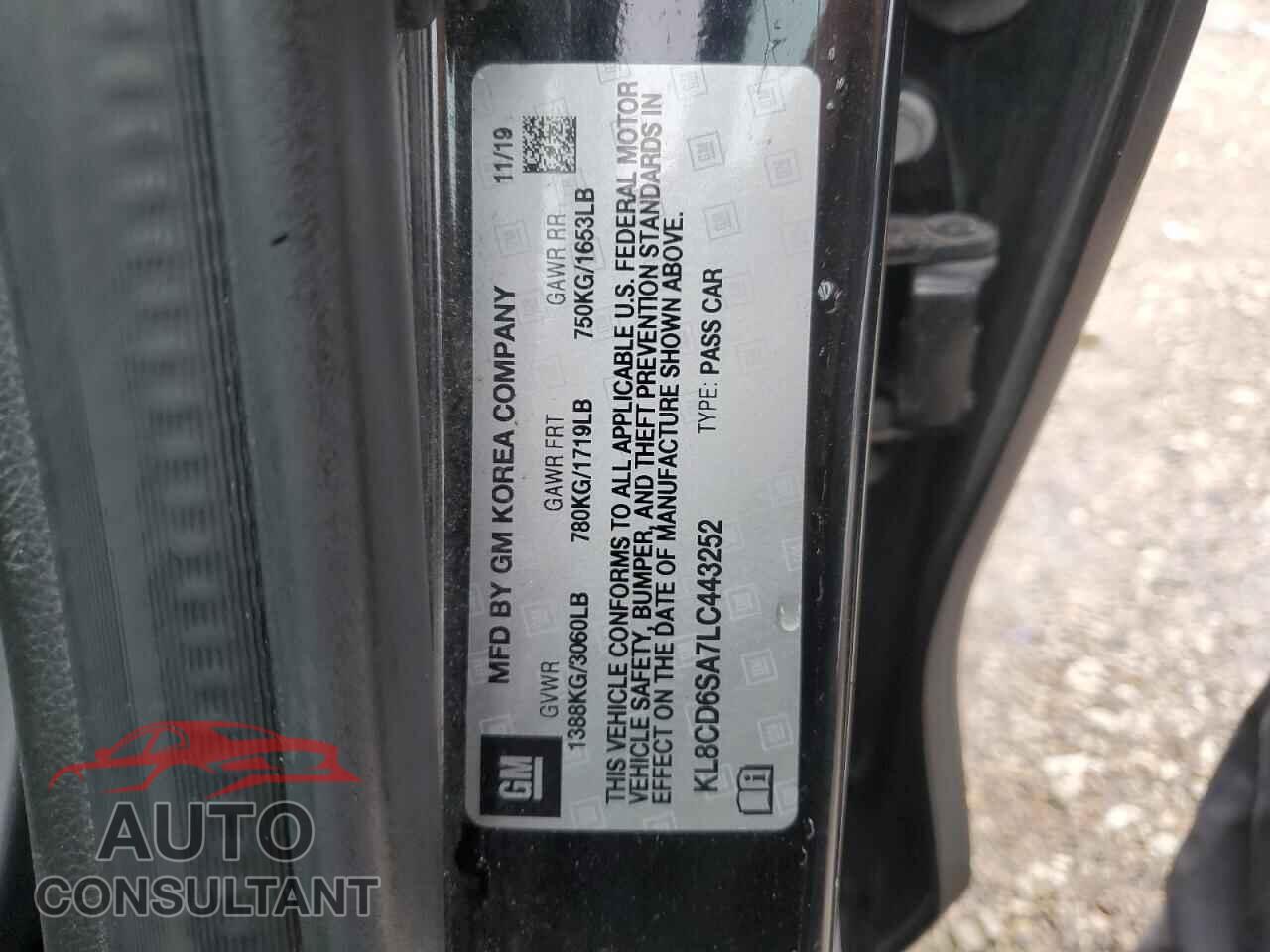 CHEVROLET SPARK 2020 - KL8CD6SA7LC443252