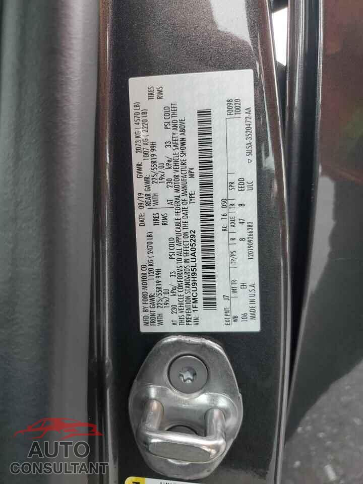 FORD ESCAPE 2020 - 1FMCU9H95LUA05292