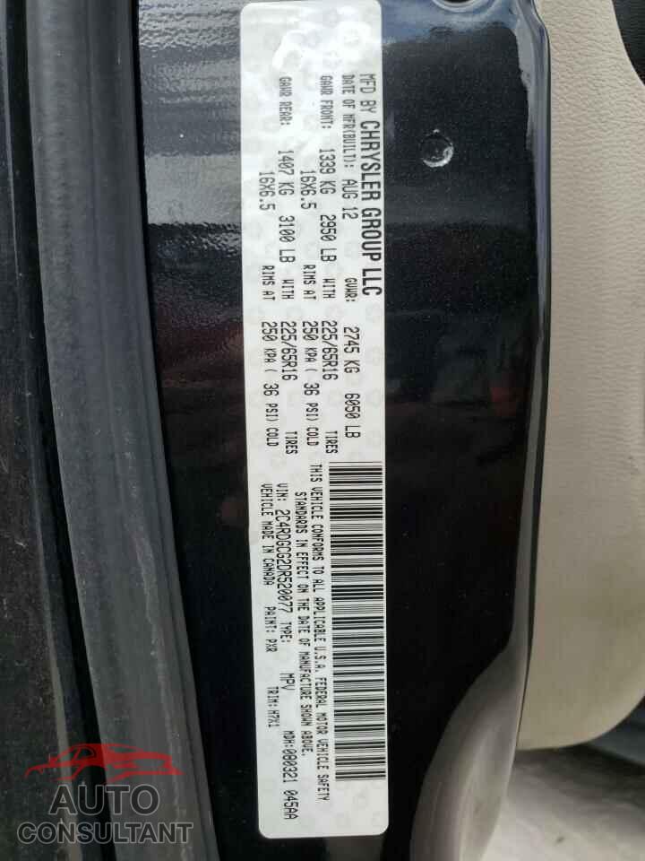 DODGE CARAVAN 2013 - 2C4RDGCG2DR520077