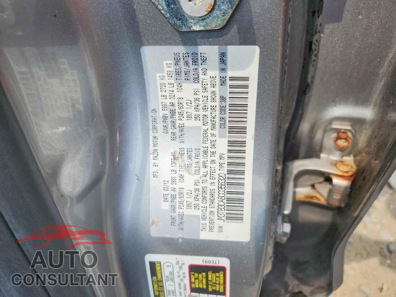 MAZDA CX-9 2012 - JM3TB3CA8C0356320