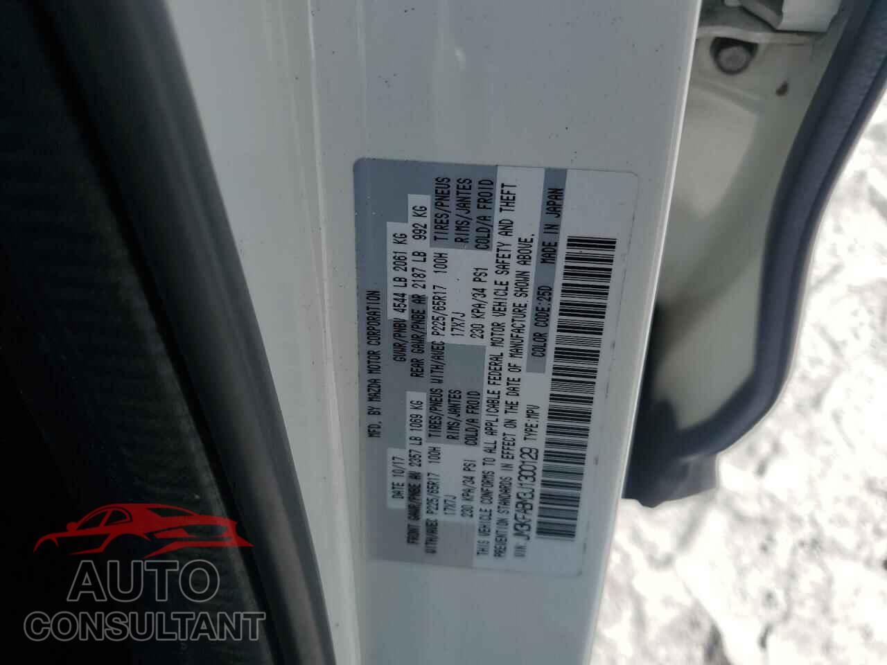 MAZDA CX-5 2018 - JM3KFABM3J1300129