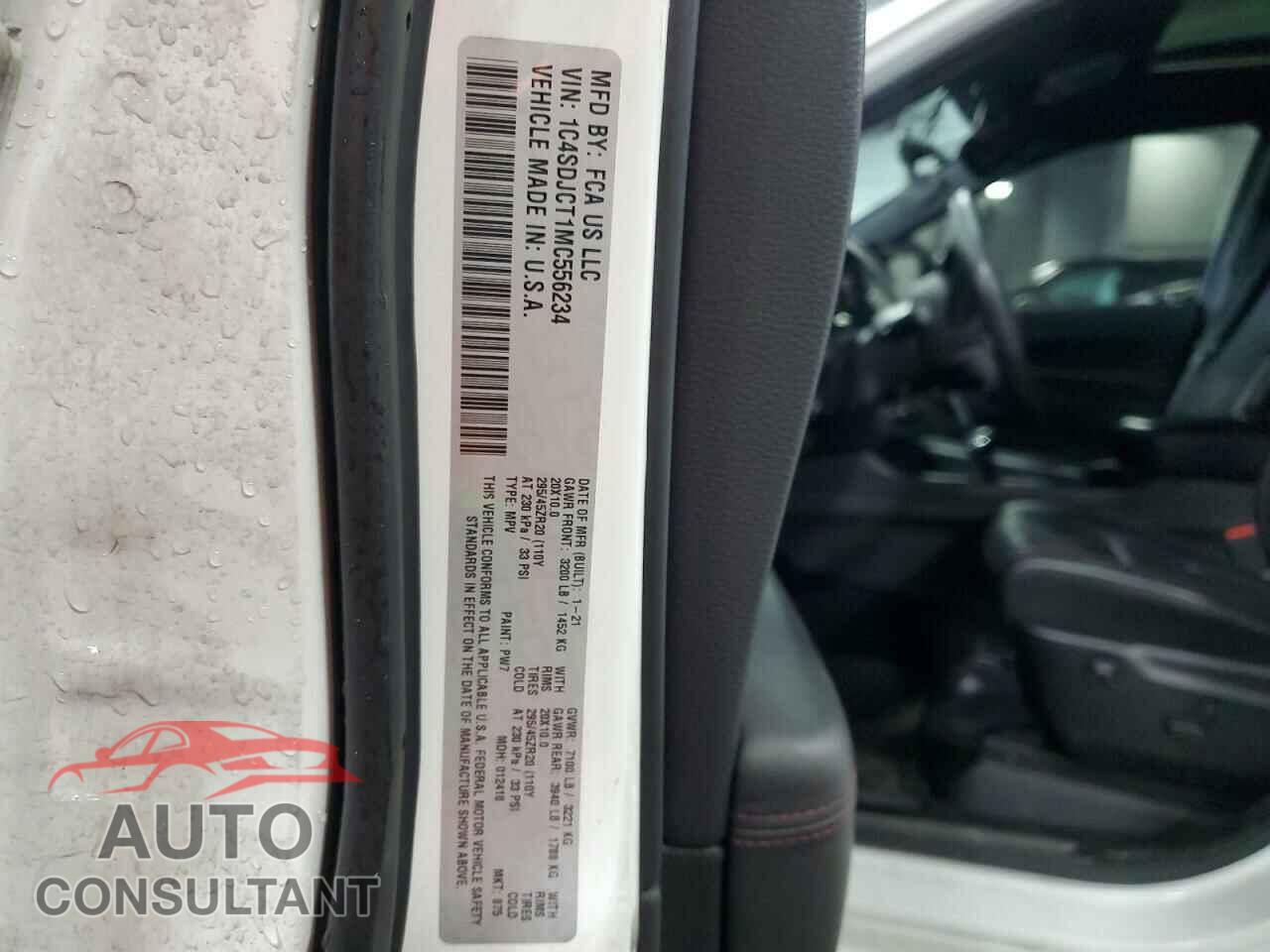 DODGE DURANGO 2021 - 1C4SDJCT1MC556234