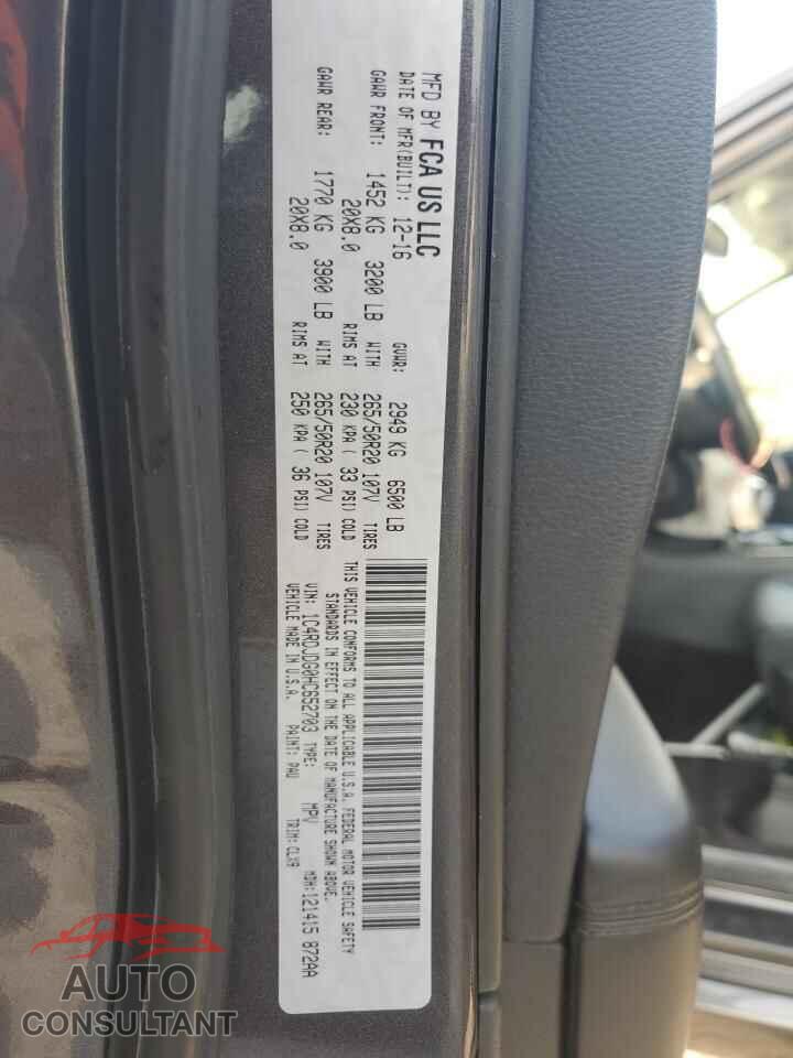 DODGE DURANGO 2017 - 1C4RDJDG0HC652703