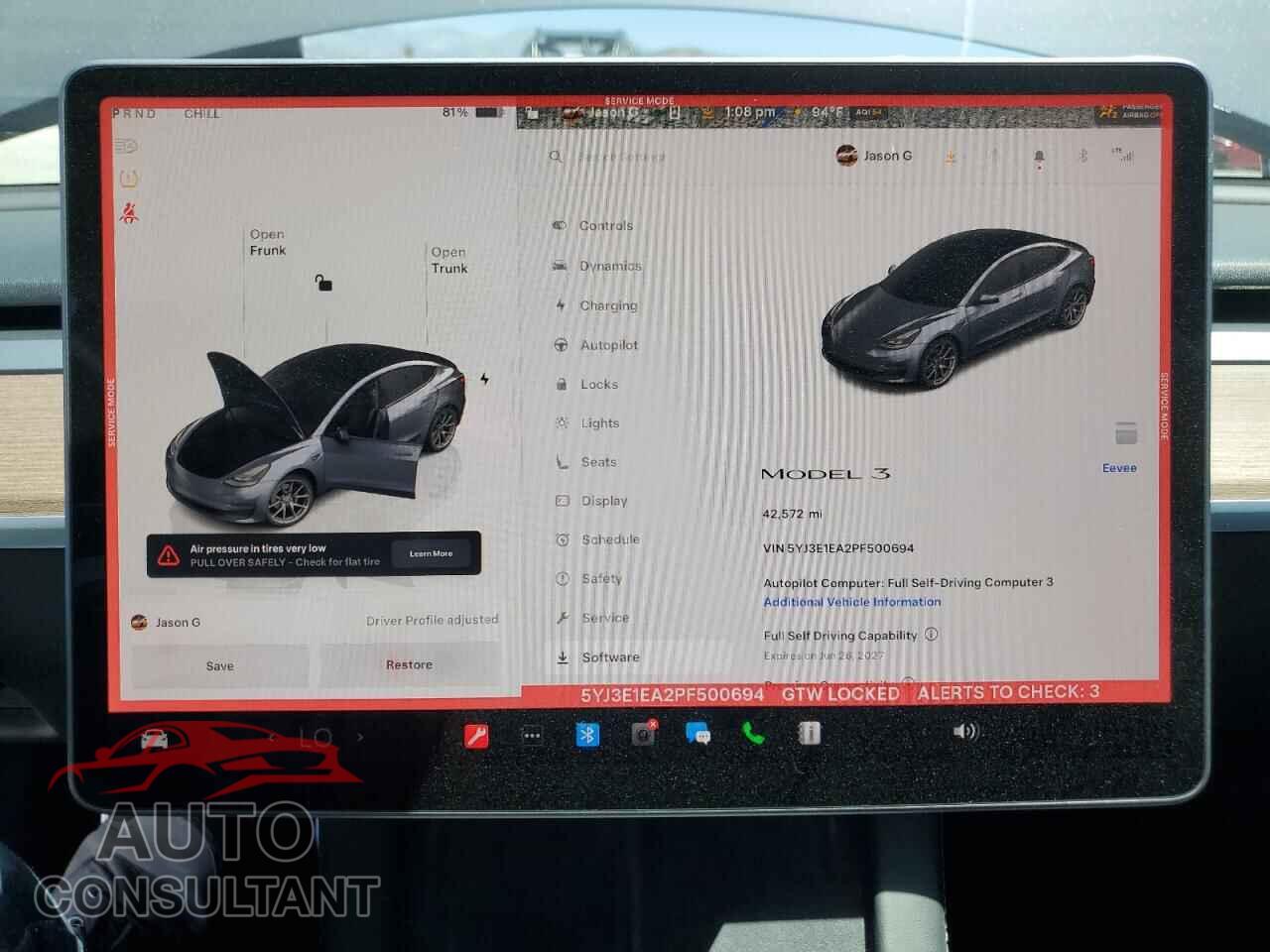 TESLA MODEL 3 2023 - 5YJ3E1EA2PF500694