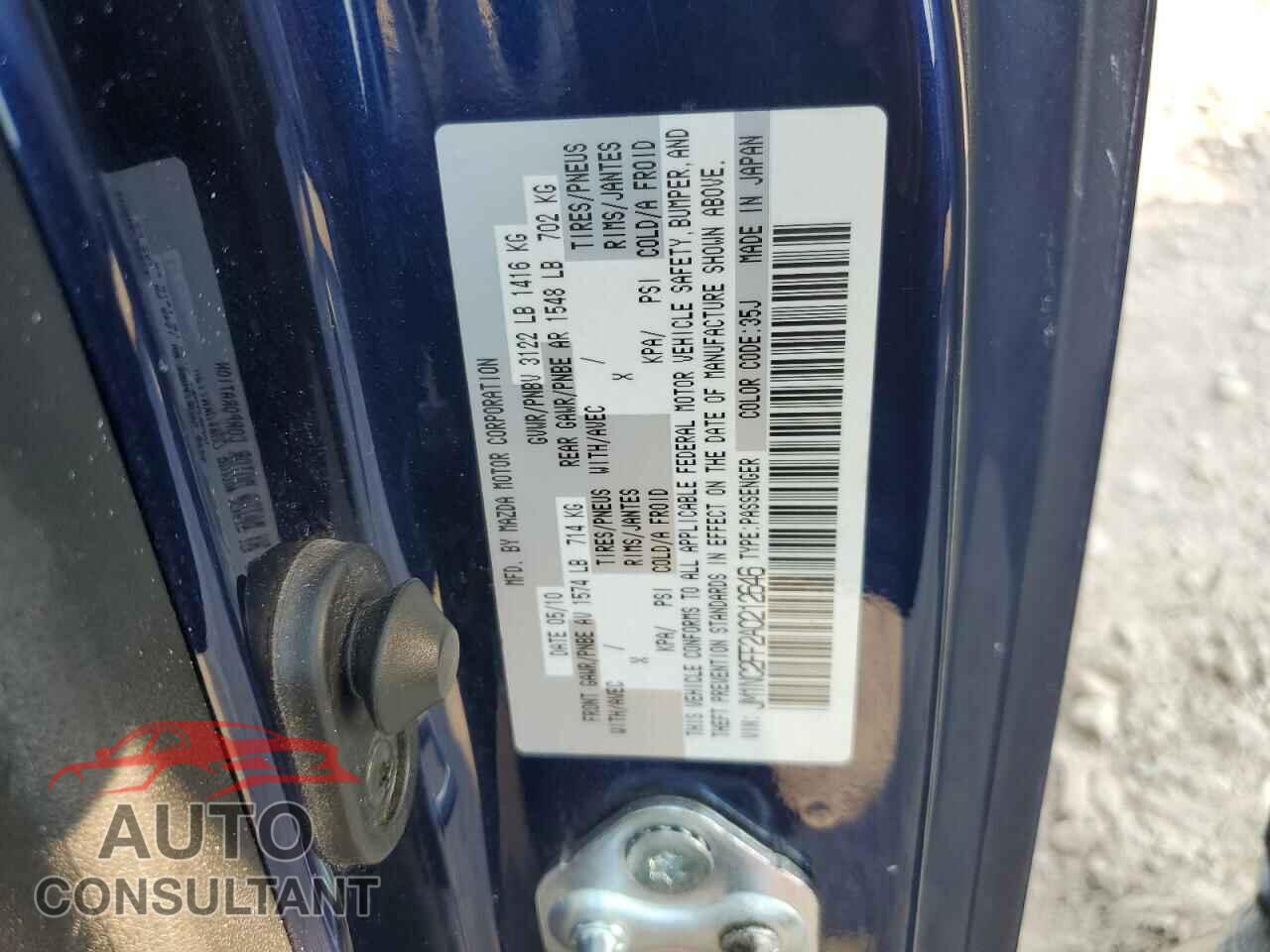 MAZDA MX5 2010 - JM1NC2FF2A0212646