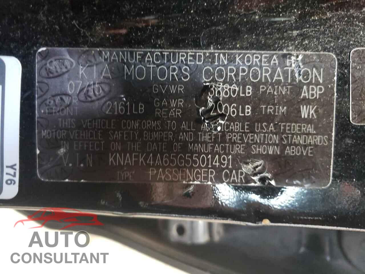KIA FORTE 2016 - KNAFK4A65G5501491