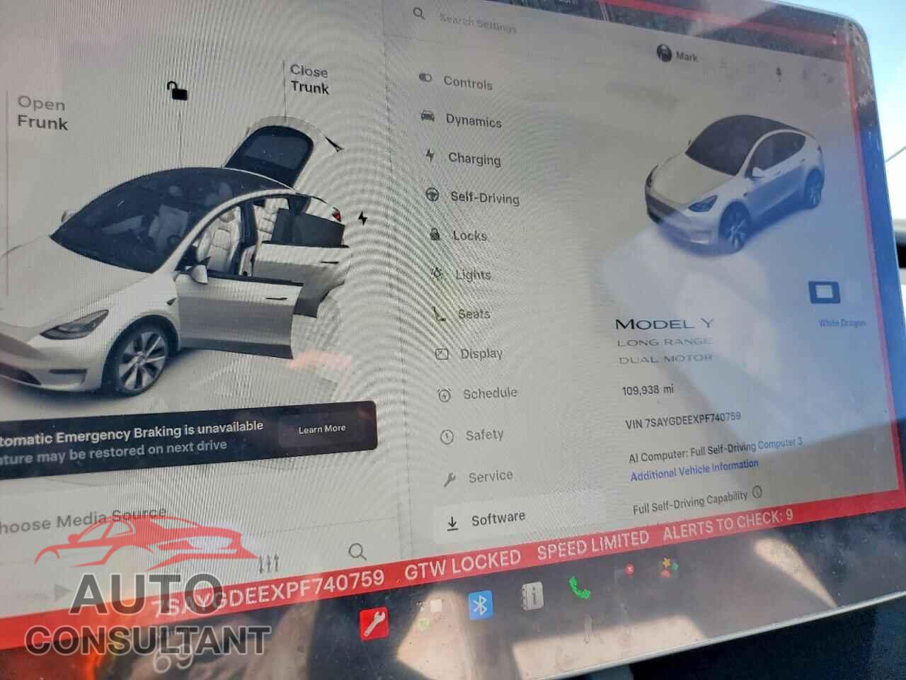 TESLA MODEL Y 2023 - 7SAYGDEEXPF740759