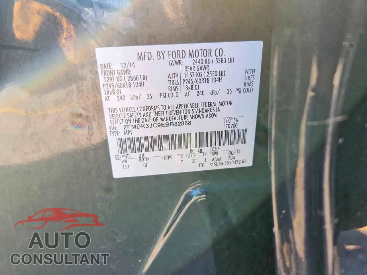 FORD EDGE 2014 - 2FMDK3JC9EBB82868