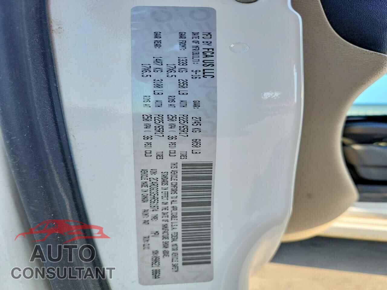 DODGE CARAVAN 2017 - 2C4RDGCG5HR561874