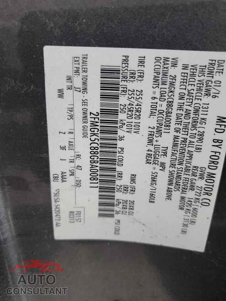 FORD FLEX 2016 - 2FMGK5C88GBA00811