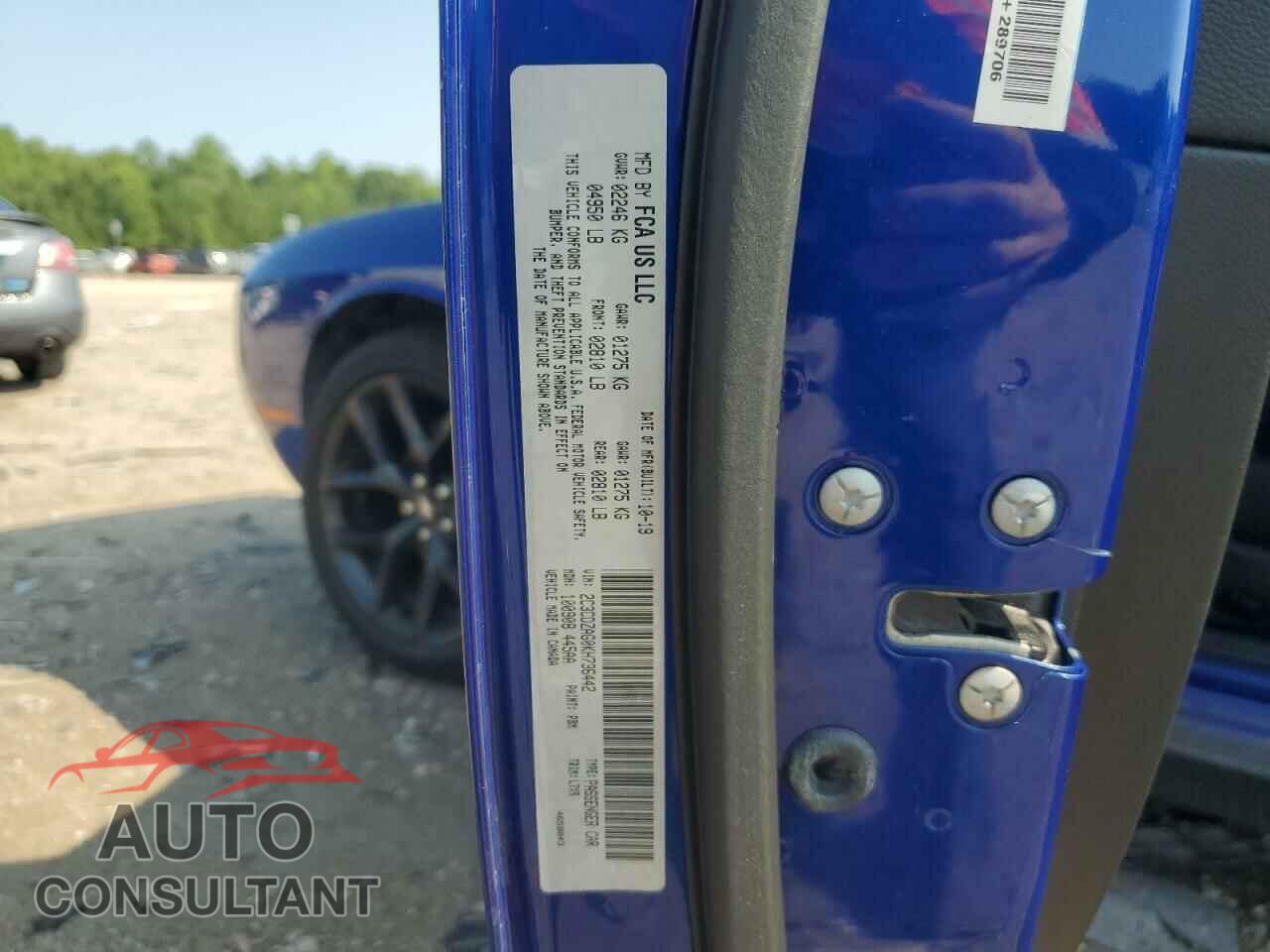DODGE CHALLENGER 2019 - 2C3CDZAG0KH736442