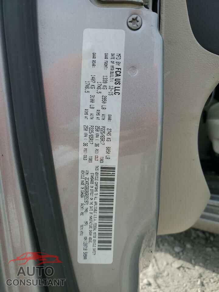 DODGE CARAVAN 2016 - 2C4RDGBG9GR251971