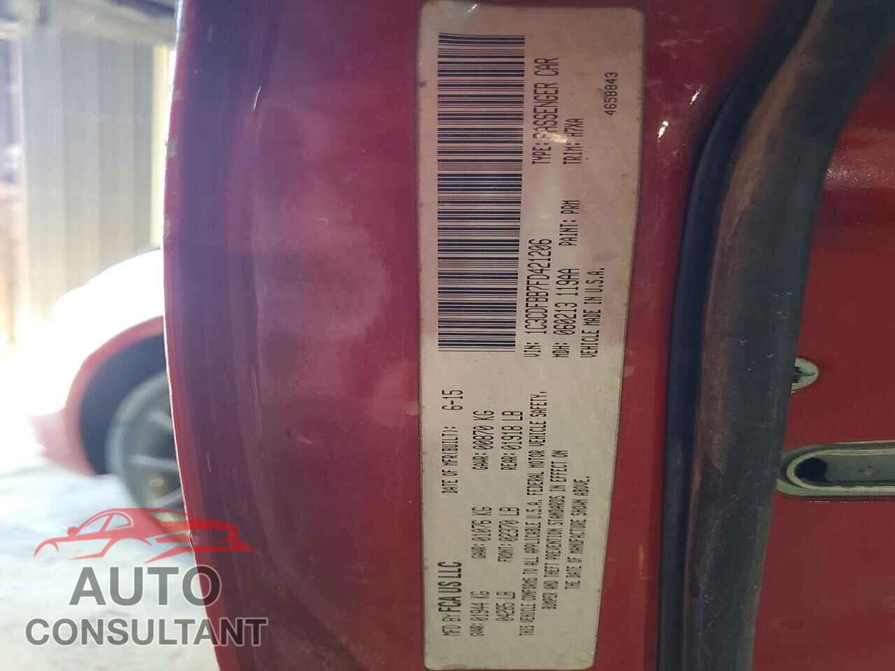 DODGE DART 2015 - 1C3CDFBB7FD421206