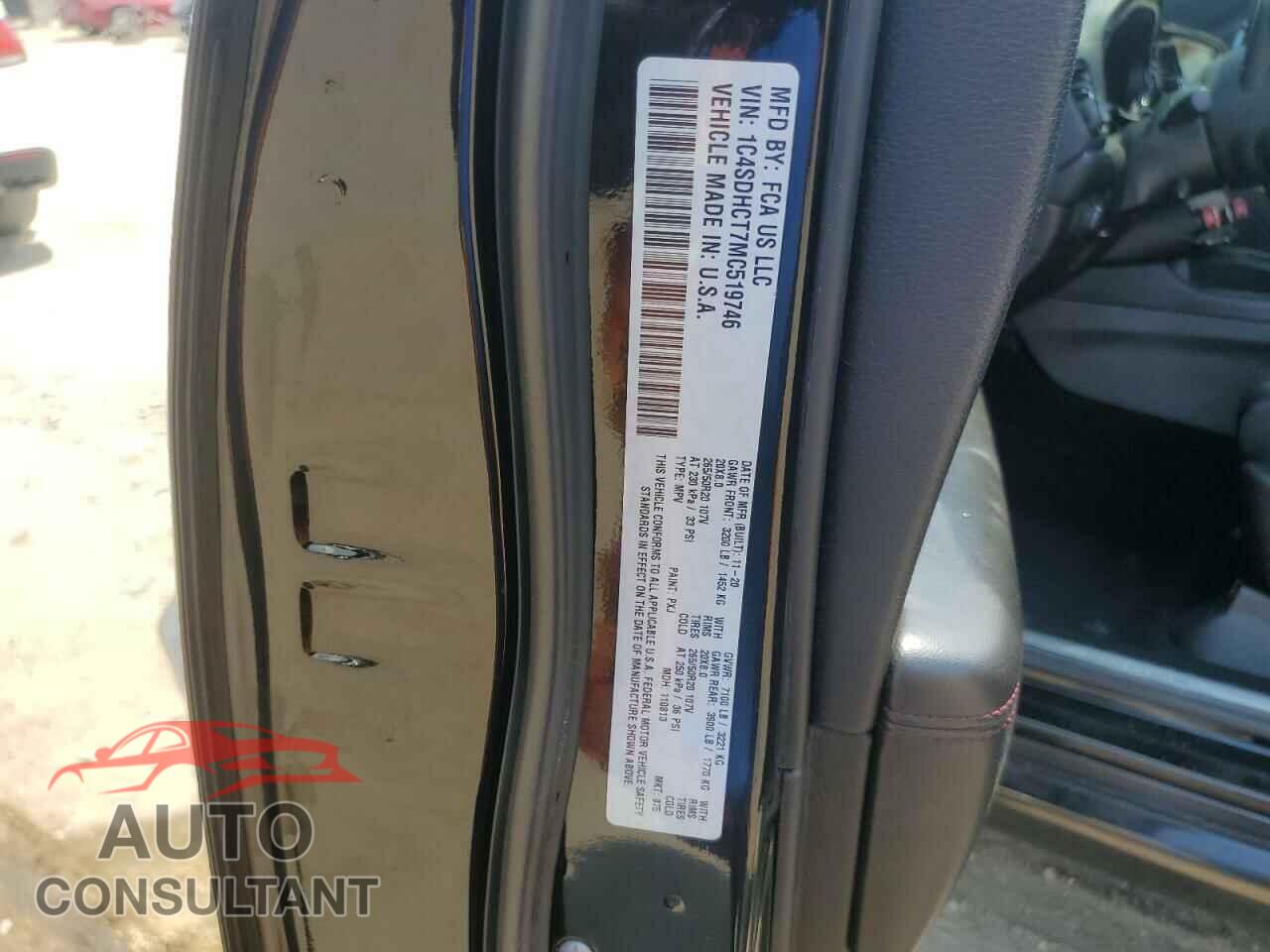 DODGE DURANGO 2021 - 1C4SDHCT7MC519746